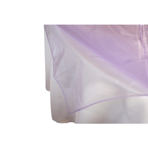 Large View Square Overlay 182cm (Organza) - Lavender CLEARANCE