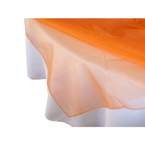 Large View Square Overlay 182cm (Organza) - Orange CLEARANCE