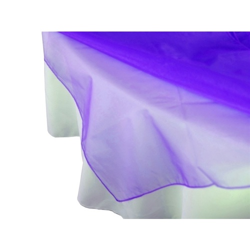 Large View Square Overlay 182cm (Organza) - Purple CLEARANCE