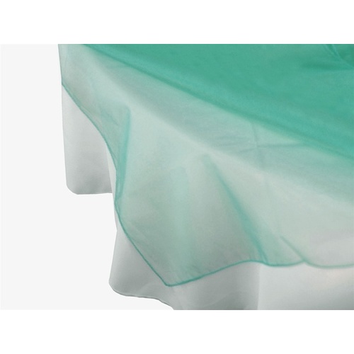 Large View Square Overlay 182cm (Organza) - Turquoise CLEARANCE