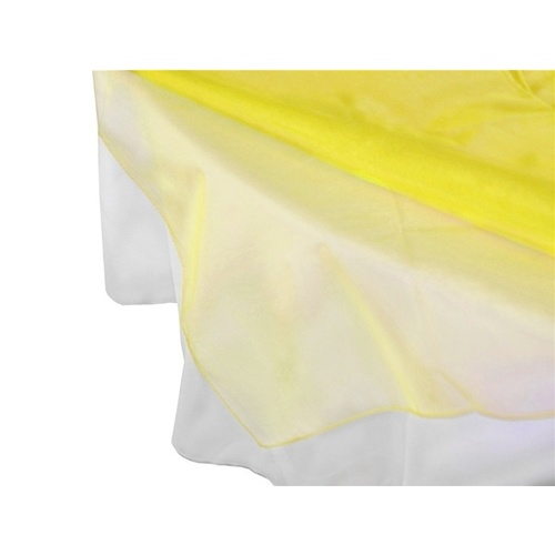 Large View Square Overlay 182cm (Organza) - Yellow CLEARANCE