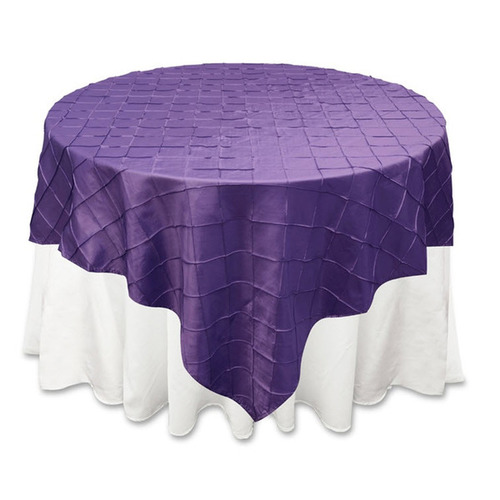 Large View Square Overlay 182cm (Pintuck) - Purple