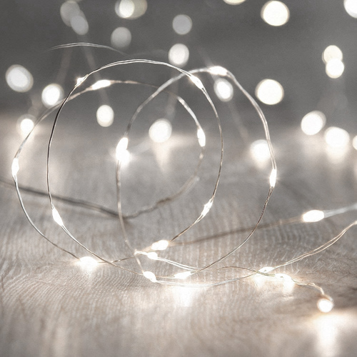Large View 3m White inLine LED Fairy String Lights
