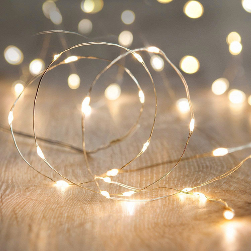 Large View 3m Warm White inLine LED Fairy String Lights 