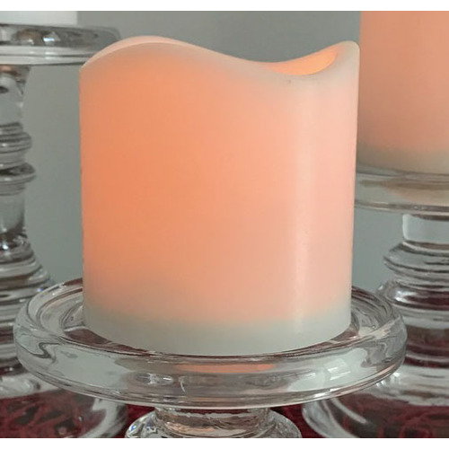 Large View LED Pillar Candle - Small 7.5x7.5cm