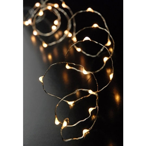 Large View 10m Warm White Battery inLine LED Fairy Lights