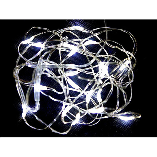 Large View 10m White Light Battery inLine LED Fairy Lights