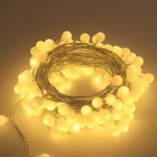 Large View 10m LED Bauble Light - Warm White