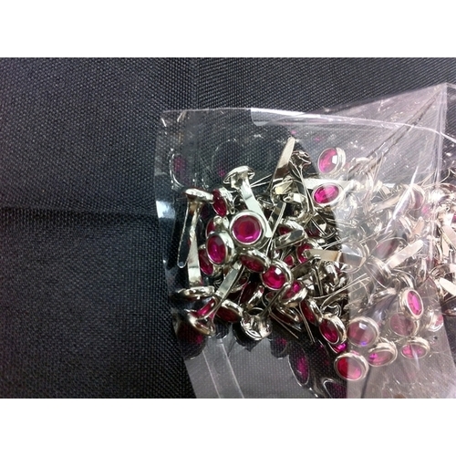 Large View 100pc - 6mm Pink Round Brads