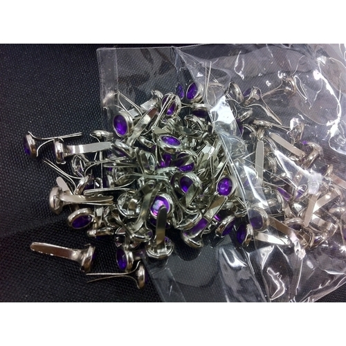 Large View 100pc - 6mm Purple Round Brads