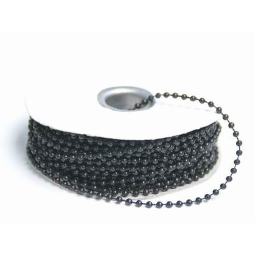 Large View String Beads - 3mm - Black - 24yds