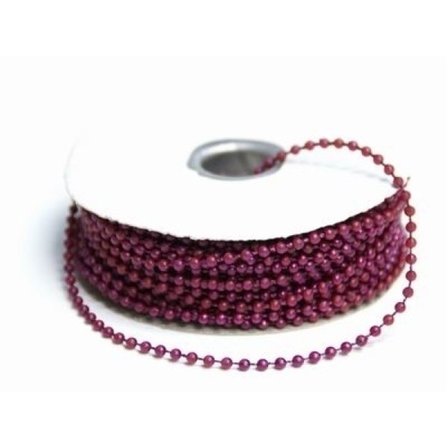 Large View String Beads - 3mm - Burgundy - 24yds