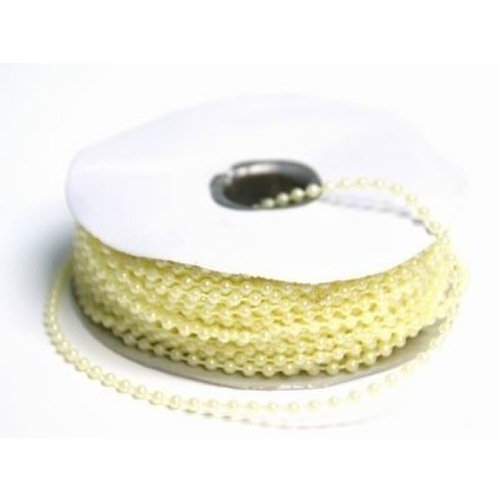 Large View String Beads - 3mm - Ivory - 24yds