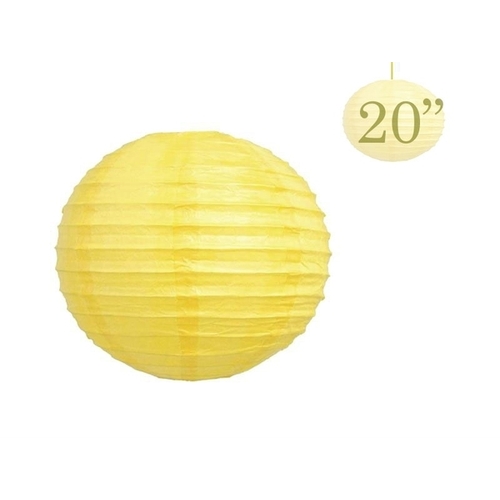 Large View Paper Lantern - 50cm - Yellow