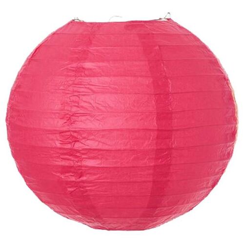 Large View Paper Lantern - 20cm (8inch) - Fushia (Hot Pink)