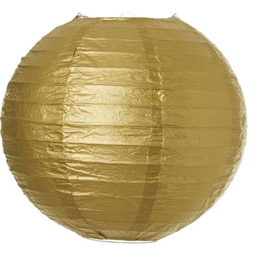 Large View Paper Lantern - 20cm (8inch) - Gold