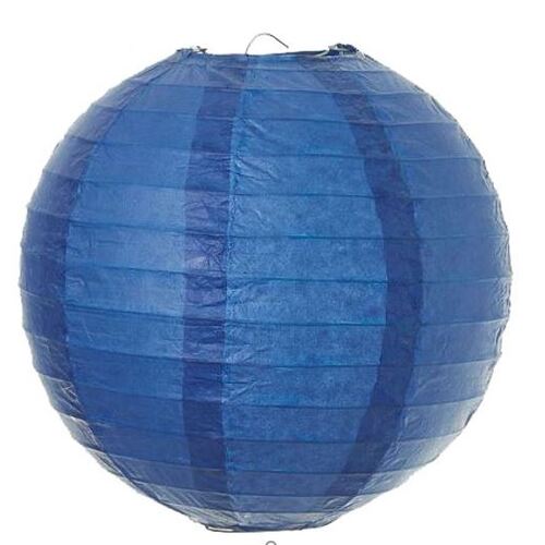 Large View Paper Lantern - 20cm (8inch) - DARK BLUE