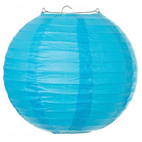 Large View Paper Lantern - 20cm (8inch) - Turquoise