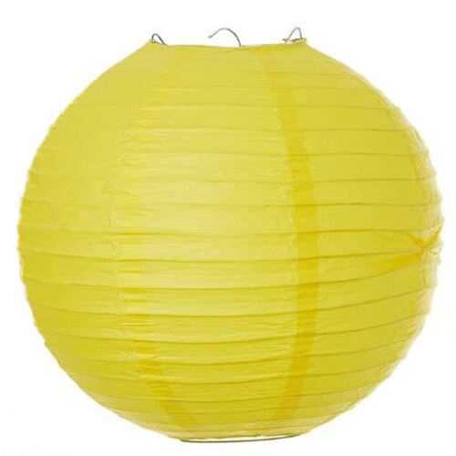 Large View Paper Lantern - 20cm (8inch) - Yellow