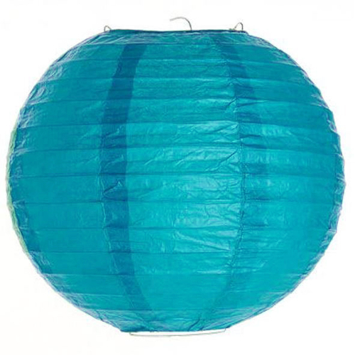 Large View Paper Lantern - 30cm (12inch) - Bright Blue