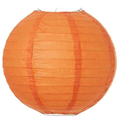 Large View Paper Lantern - 30cm (12inch) - Orange