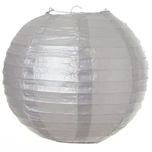 Large View Paper Lantern - 50cm (20inch) - Silver