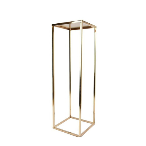 Large View 80cm - Gold Metallic Flower Stand with top plate