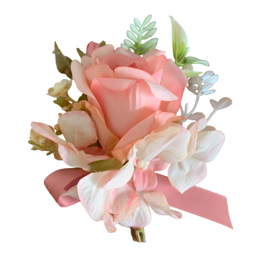 Large View Buttonhole Rose - Dusty Pink