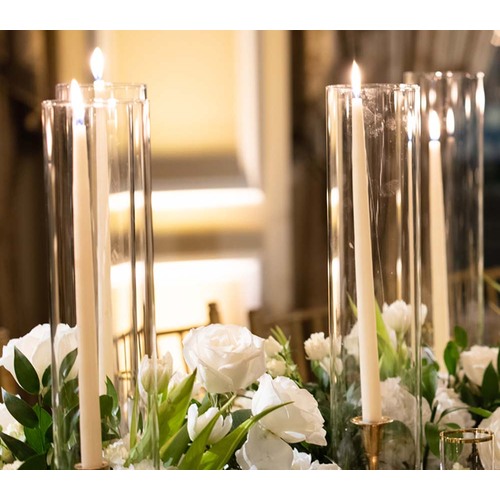 Large View 6cmx25cm -  Glass Cylinder Windlight Shade Candle Cover 