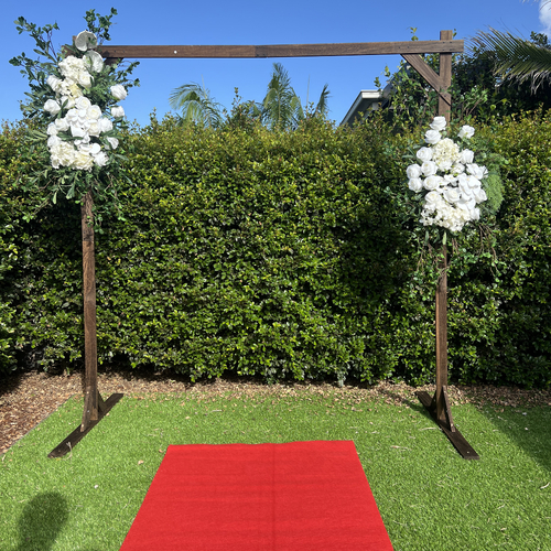 Large View 2.25 m Square Timber Wedding Arch (Wooden)