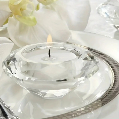 Large View 1pc Glass Tea Light Candle Holder Style 2