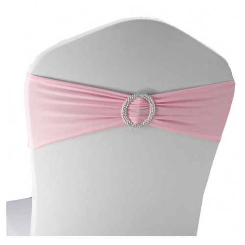 Large View Lycra Chair Band W/Slider - Pink