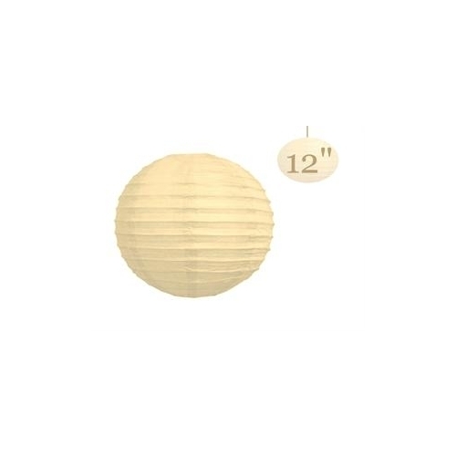 Large View Paper Lantern - (12inch) 30cm - Cream