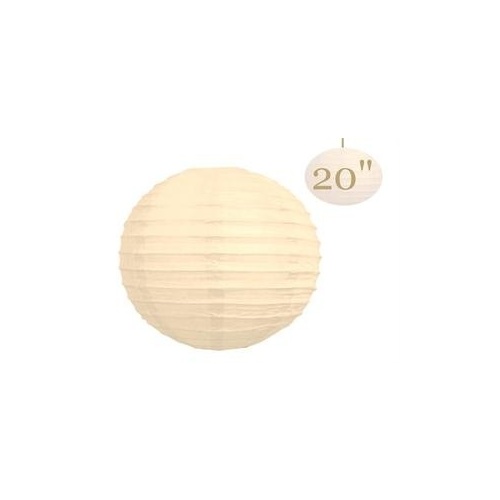 Large View Paper Lantern - (20inch) 50cm - Cream