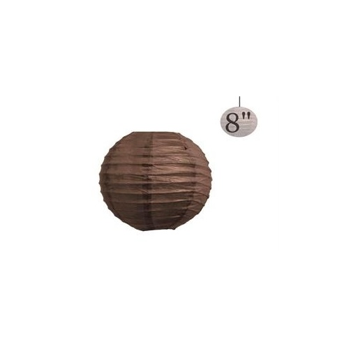 Large View Paper Lantern - (8inch) 20cm - Chocolate