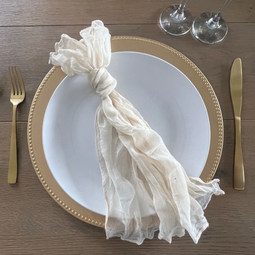 Large View Cheesecloth Linen Napkin - Ivory