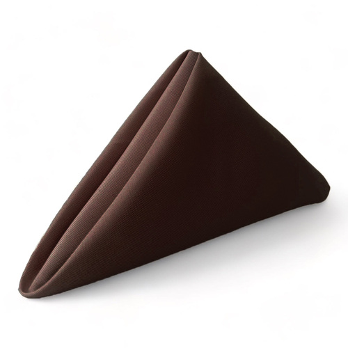 Large View Cloth Napkin - Quality Polyester - Chocolate