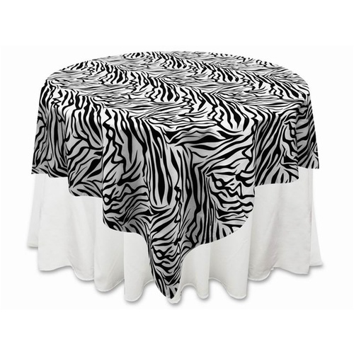 Large View Zebra Safari Square Overlay(flocking) 152cm