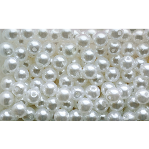 Large View 500gms 12mm White Pearl Beads