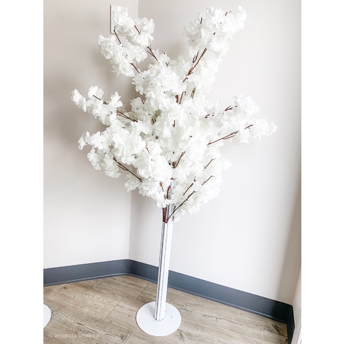 Large View Aisle Stand White - Cherry Blossom/Branch Stand