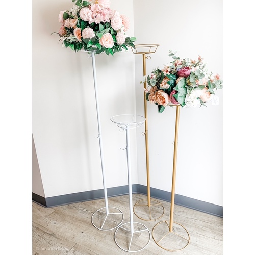 Large View Aisle Flower Stand Adjustable Height - Gold