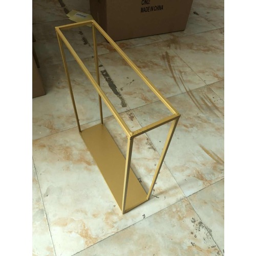 Large View 60cm Tall Gold Rectangular Flower Stand Centerpiece