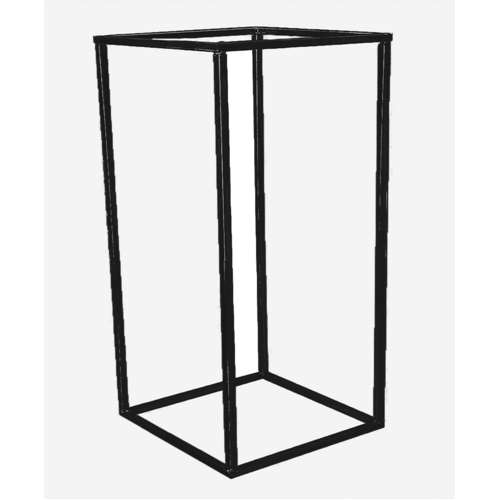 Large View 5pk - 40cm Tall - BLACK Metal Flower/Centerpiece Stands