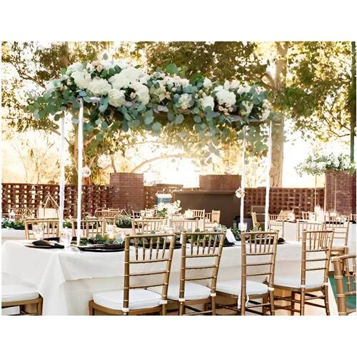 Large View 1.5m Long White Floral Table Bridge/Arch