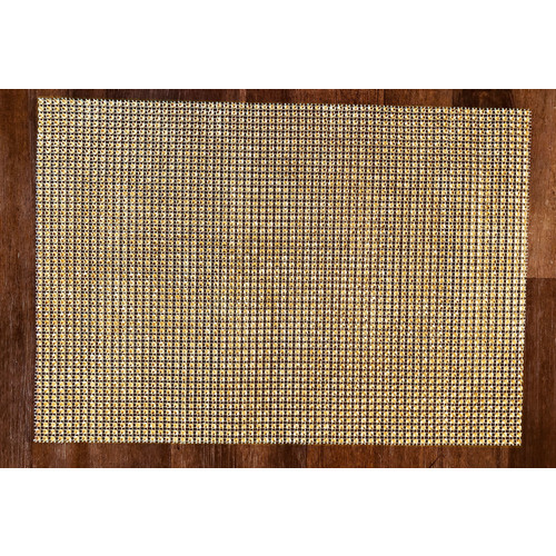 Large View 10pk - Rhinestone Mesh Placemat - Light Gold