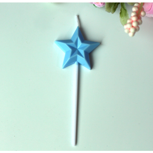 Large View 1 x  Blue Star Birthday Cake Candles