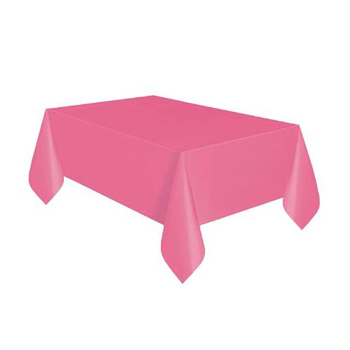 Large View 137x275cm Fuchsia Plastic Party Tablecloth