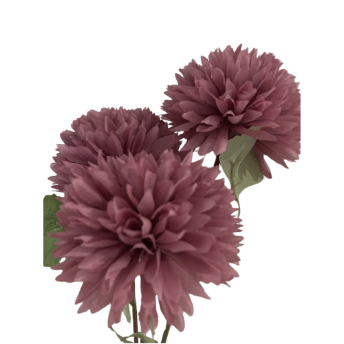 Large View 65cm 3 Head Chrysanthemum - Mauve