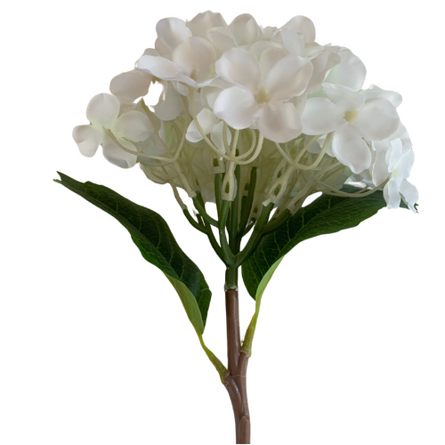 Large View Hydrangea Stem 35cm - White