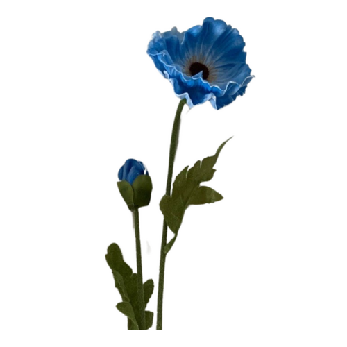 Large View 75cm Poppy Stem - Blue